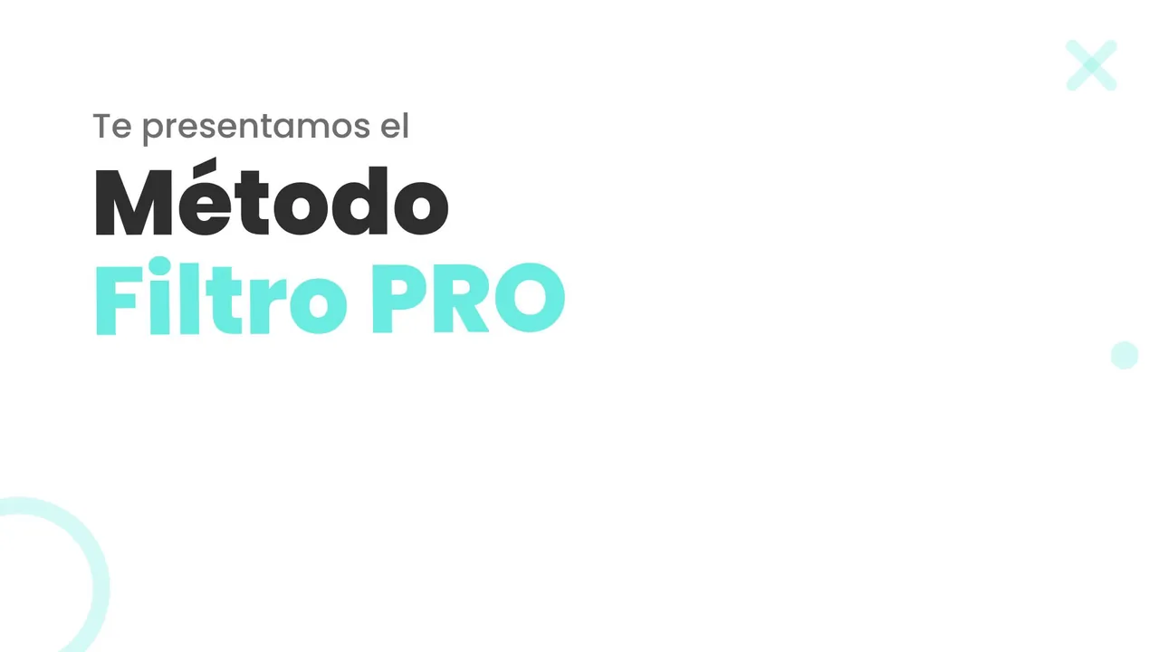 Portada del video: Te presentamos el Método Filtro PRO